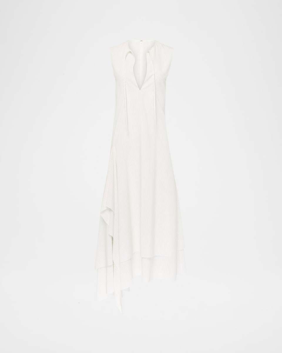 Striped Double Layer Sleeveless Dress